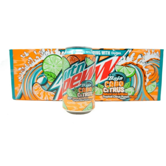 Mountain Dew Baja Blast Soda Cabo Citrus - 12 fl oz (12 Pack Cans)