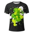 thumbnail image 2 of Sngxgn Summer T-Shirt Loose Print Loose Men's Casual Short-Sleeved Tops(Black,XL), 2 of 3