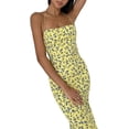 thumbnail image 5 of Maxi vestidos para mujer correa de espagueti sin negro recorte delgado fruncido bodycon vestido largo verano Y2K Streetwear, 5 of 5