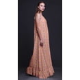 thumbnail image 4 of Bimba Nuisette Imprimée Chrysanthème Floral Pêche & Anémone pour Femmes Longue Robe Maxi à Bretelles Spaghetti TG, 4 of 5