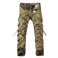 thumbnail image 1 of WEAIXIMIUNG Casual Pants Men Big and Tall Male Cargo Pants Solid Color Pocket Tether Stretch Solid Color Snow Pants, 1 of 2