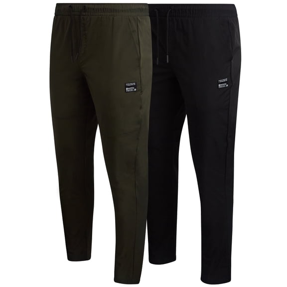 Southpole Mens Jogger Pants - Lightweight Stretch Woven Tech Athletic Joggers for Men 2 Pack