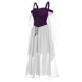 thumbnail image 3 of LINMOUA Women Plus Size Cold Shoulder Butterfly Sleeve Halloween Gothic Dress, 3 of 8
