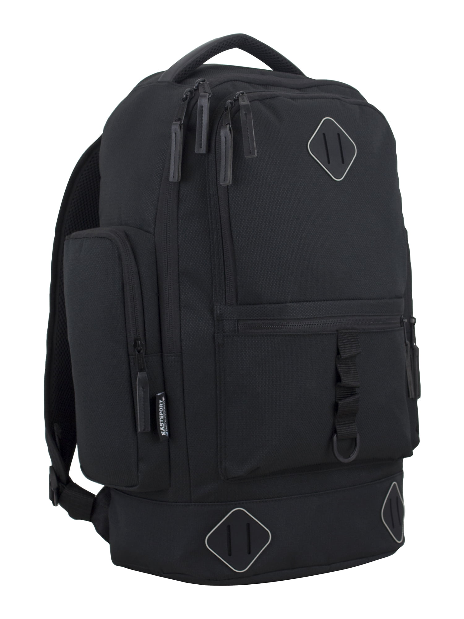 Eastsport Lenox Large Stylish Backpack Diaper Bag with Changing Pad, Black