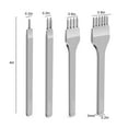 thumbnail image 2 of 4pcs Leather Hole Punch Tools, EEEkit 1/2/4/6 Stainless Steel Craft Leather Working Carving Punch Craft Set 3/4mm, 2 of 5