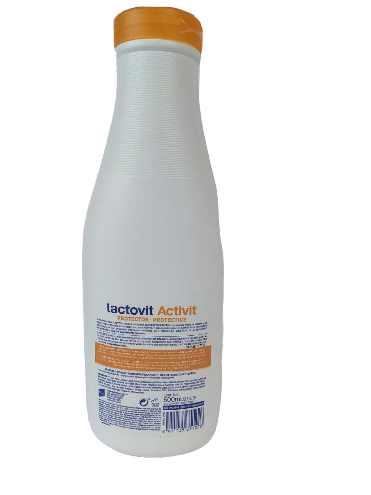 Lactovit Activit Protective Shower Gel, Body Wash, Normal Skin, All Ages, 20.3 oz. Bottle