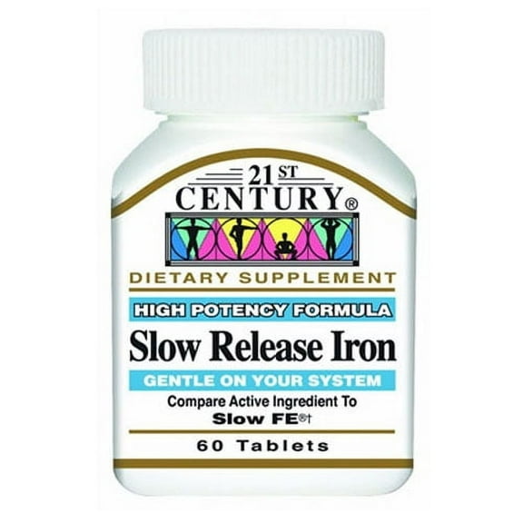 21St Century Slow Release Iron Tablets - 60 Ea