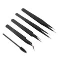 thumbnail image 5 of Rewera 5pcs Stainless Steel Manicure Tweezers Set Anti Corrosion Multipurpose False Eyelashes Tweezers, 5 of 8