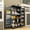 Black, variant on Walsunny Pantry Food Storage Cabinet 47" Free Standing Craft Cupboard with Doors Adjustable Shelves for Kitchen Entryway Dining Room Bathroom Black