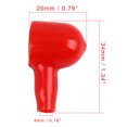 thumbnail image 3 of Unique Bargains 2 Pcs 34mm Long Noir Rouge Protection de Borne de Batterie en PVC Souple, 3 of 4