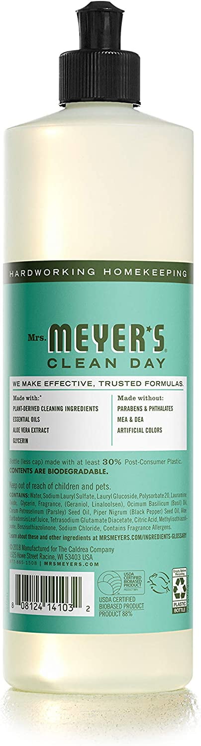 Mrs. Meyer's Liquid Dish Soap Variety, 1 Lemon Verbena, 1 Basil, 1 Lavender, 1 CT