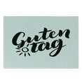 thumbnail image 3 of German Cutting Board, Guten Tag Words with Hand Lettering Calligraphy Style Illustration, Decorative Tempered Glass Cutting and Serving Board, Small Size, Black and White, by Ambesonne, 3 of 5