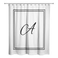 thumbnail image 2 of Creative Products Classic White Monogrammed Shower Curtain - A, 2 of 7