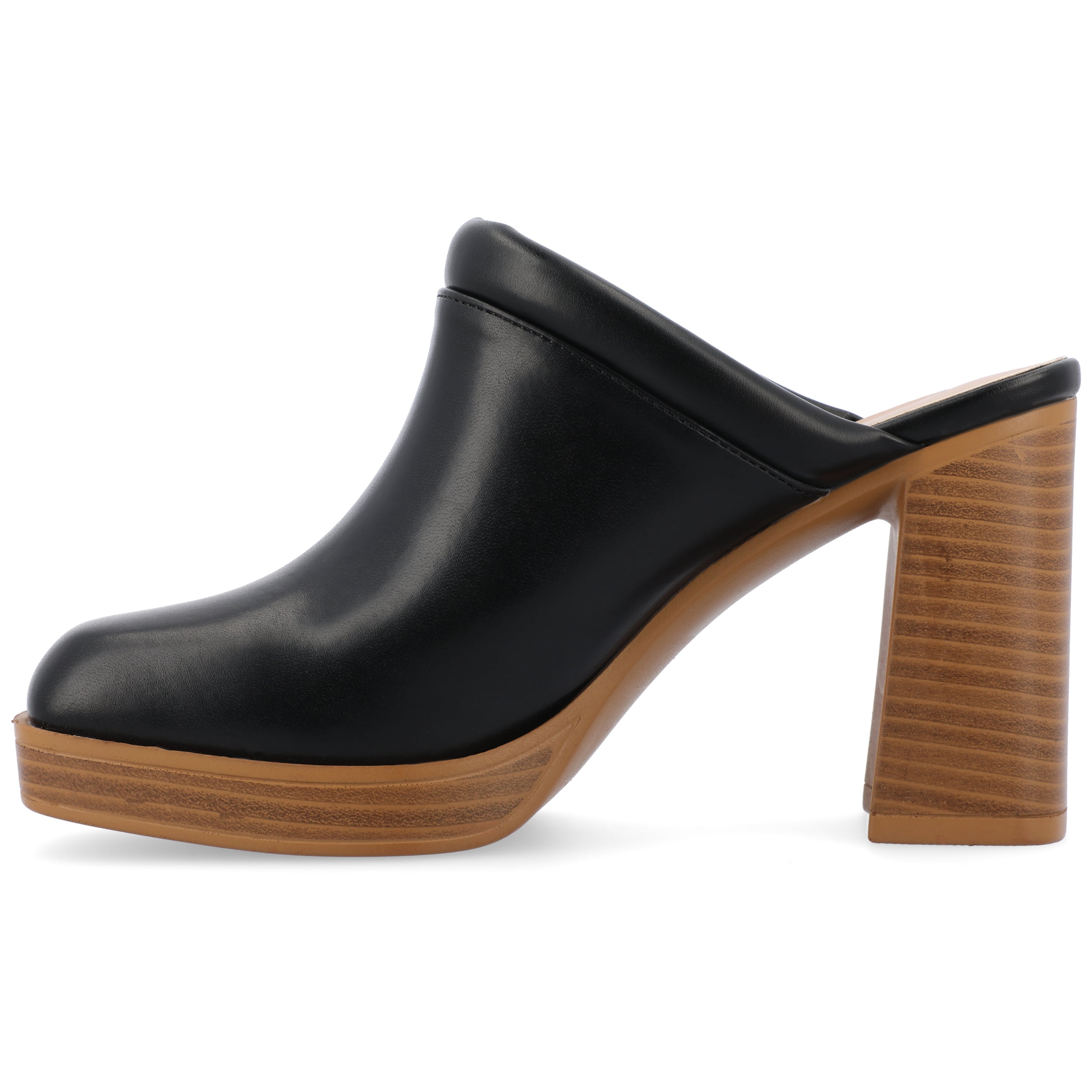 Journee Womens Izara Slip On Platform Mule Pumps