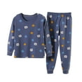 thumbnail image 2 of ROLKFUK Big Boys Pajama Sets, Cotton 2 Piece Soft Fall Winter Sleepwear Blue Size 7-10 T, 2 of 6