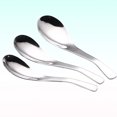 thumbnail image 4 of MasteelfCA 3PCS Stainless Steel Spoon Meal Spoon Children's Soup Spoon Rice Spoon Thickening Spoon Large Medium Small Size Stainless Steel Spoon Set, 4 of 7