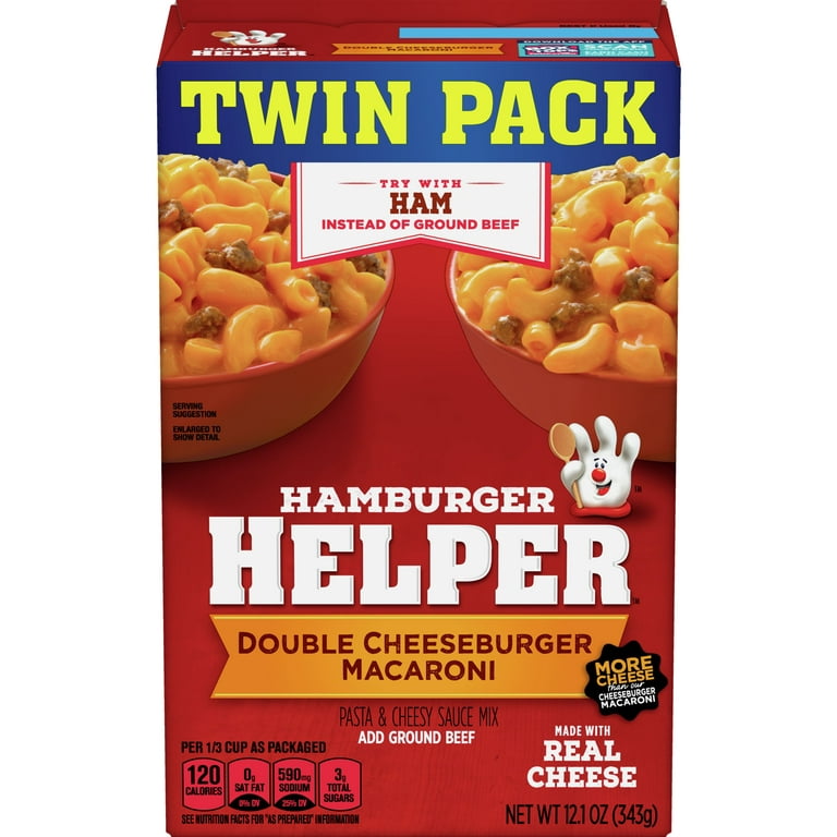Hamburger Helper, Double Cheeseburger Macaroni, Twin Pack