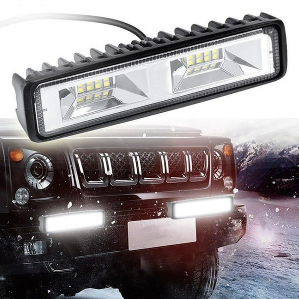 Car 16LED Flood Light Work Light 48W Strip Light OffRoad Vehicle