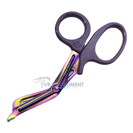 VR Instrument Supply Trauma Shears Bandage Scissors Safety with Blunt Tip and Serrated Blade Tough and Durable German Steel Light and Comfortable Grip Nurse EMT Tool 7.5"