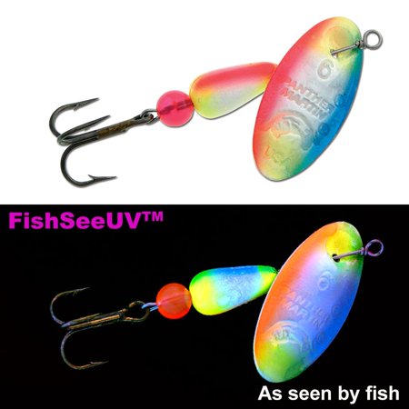 UPC: 0023634342469 | Panther Martin UV Orange/White/Blue 1/4oz  Spinnerbaits