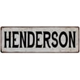 thumbnail image 1 of HENDERSON Vintage Look Rustic Metal City State Sign 8 x 24 Matte Finish Metal 108240041233, 1 of 1