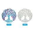 thumbnail image 3 of Uxcell Metal Tree Wall Decor, Tree of Life Wall Sculpture Ornament Hanging Wall Decoration, Purple Blue, 3 of 6