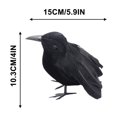 thumbnail image 3 of Loyerfyivos Halloween Realistic Black Crows 3 Pieces Handmade Feathered Crow Ravens, Fake Black Birds Prop Stand Crows for Halloween Outdoors and Indoors Crow Decoration, 3 of 5