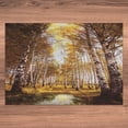 thumbnail image 5 of Ambesonne Forest Jigsaw Puzzle Durable Cardboard, Autumn Birch Trees River, 1000 pcs, Yellow Brown White, 5 of 5