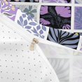 thumbnail image 4 of jejeloiu Retro Floral Twin Duvet Cover For Girls,Patchwork Pattern Twin Bedding,Purple Black White,Reversible,2 Pieces,1 Duvet Cover and 1 Pillowcase, 4 of 6