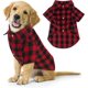 thumbnail image 2 of Camisa para perro a cuadros, traje de perro de búfalo rojo, ropa suave e informal para perros pequeños, medianos y grandes, cachorros, gatos, Halloween, Acción de Gracias, disfraces de Navidad (M), 2 of 3
