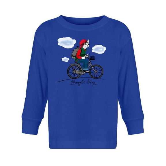Cat With Bicycle Long Sleeve Toddler -Image by Shutterstock, 3 Toddler