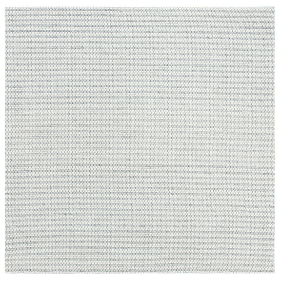 SAFAVIEH Marbella Lorenzo Striped Area Rug, Light Grey/Ivory, 8' x 8' Square