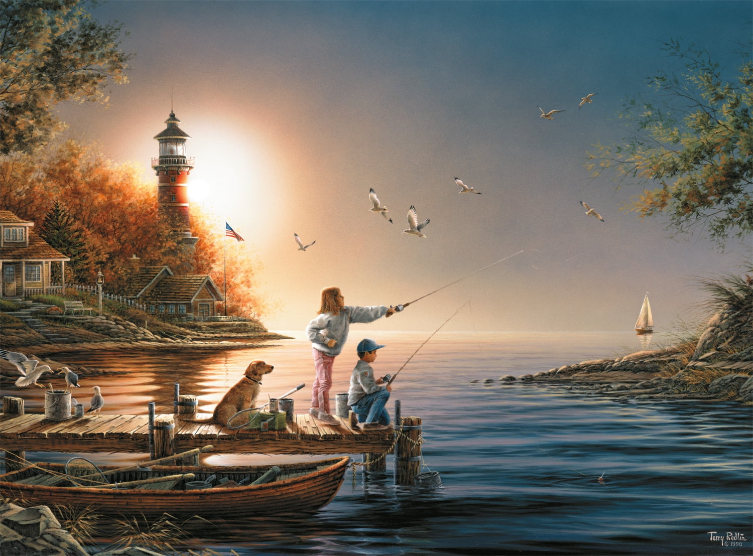 Buffalo Games From Sea to Shining Sea Puzzle imbriqué de 1000 pièces pour adultes de 14 à 99 ans