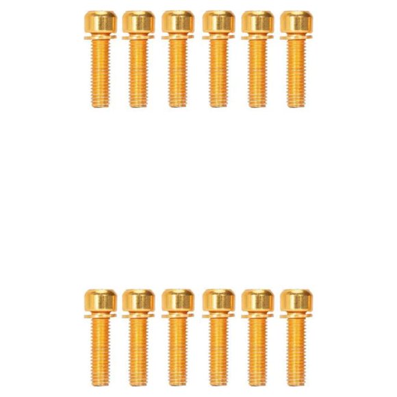 Greeniant 6 piezas de tornillos de vástago de bicicleta de montaña, tornillos de montaje elevadores de manillar de acero inoxidable para Type6 NO6