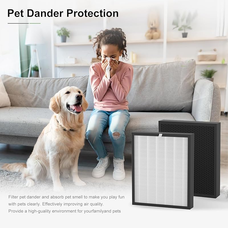 G3 Air Purifier Replacement Filter, Compatible with AMEIFU G3 (Sferf-30) Air Purifier, VEWIOR A3 Air Purifier and Tailulu HQZZ-260, 3-in-1 H13 True HEPA Air Cleaner Filter, 2 Pack