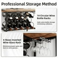 thumbnail image 6 of Homall Wine Bar Cabinet with RGB LED Lights Outlet, Bar Table Home Mini Bar Coffee Bar with Power Strip , Kitchen &Room Wine Rack with Mobile App Control, Brown, 6 of 7