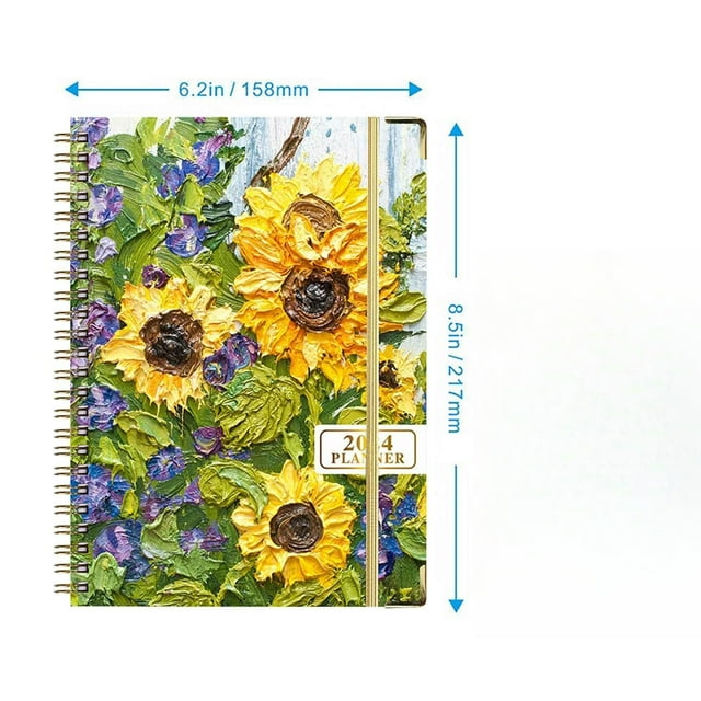 Planner 2024 A5 Coil Notebook 2024 Weekly Schedule Notebook Daily Schedule Notebook Portable Notebook,2024 Planner Weekly Monthly, Thick Stock + Double Wire Bin on Clearance