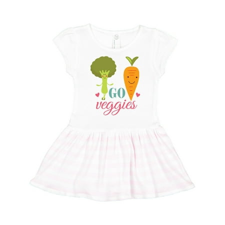

Inktastic Vegan Go Veggies Vegetarian Gift Toddler Girl Dress