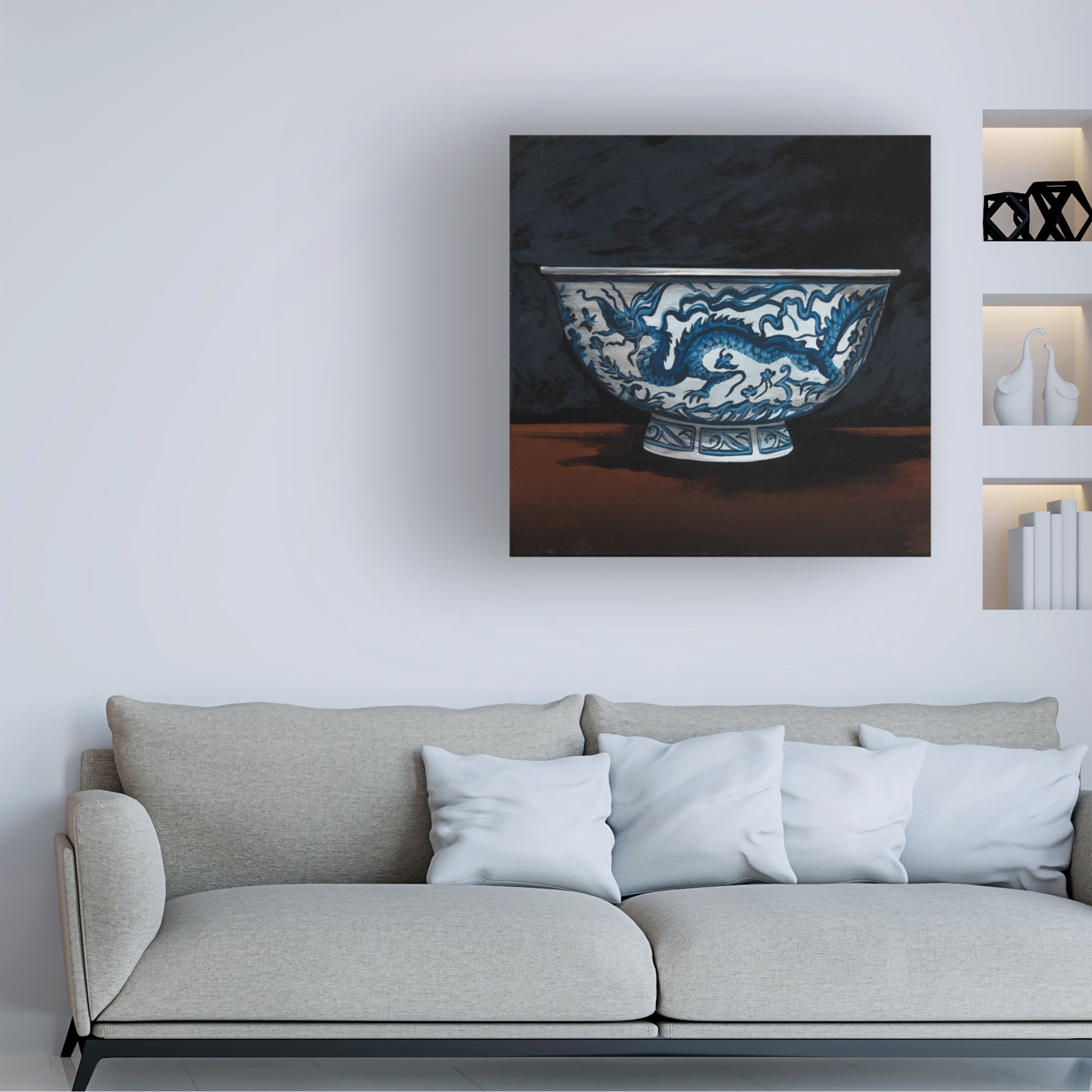 Debbi Wetzel 'Dragon Bowl' Canvas Art