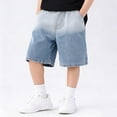 thumbnail image 4 of ShomPort Boy's Baggy Jean Shorts with Pockets Trendy Wide Leg Knee Length Denim Short Summer Bottoms 5-15 Years, 4 of 7