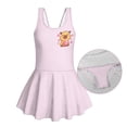 thumbnail image 6 of FUIALDOLG Cartoon Capybara One Piece Swimwear for Girl Quick Drying Kids Beach Bathing Suit with Skirt Sleeveless Tank Top A-Line Flowy Dress for Swimming,Beach Vacation,Water Active 8-9 Y, 6 of 8