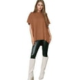 thumbnail image 2 of Womens Tops Casual Short Sleeve Sweater Loose Oversized Shirts Spring Tops for Women Camel XL, 2 of 9