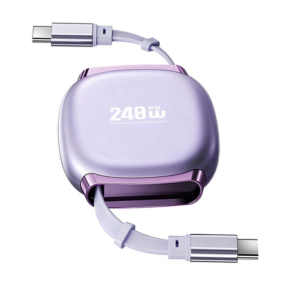 Tizuqe Retractable Type C Charging Data Cable 240W Fast Charge BidirectionalFree Stretching 4 Adjustable Lengths for Charging