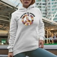 thumbnail image 2 of Make Heaven Crowded with a Floral Peace Sign Art Merch Gift, White Hooded Sweatshirt or Hoodie, Large, 2 of 5