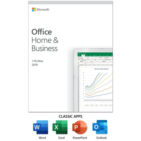 Microsoft Office Home and Business 2019 | 1 device, Windows 10 PC/Mac Key (Best Antivirus For Windows 10 2019)