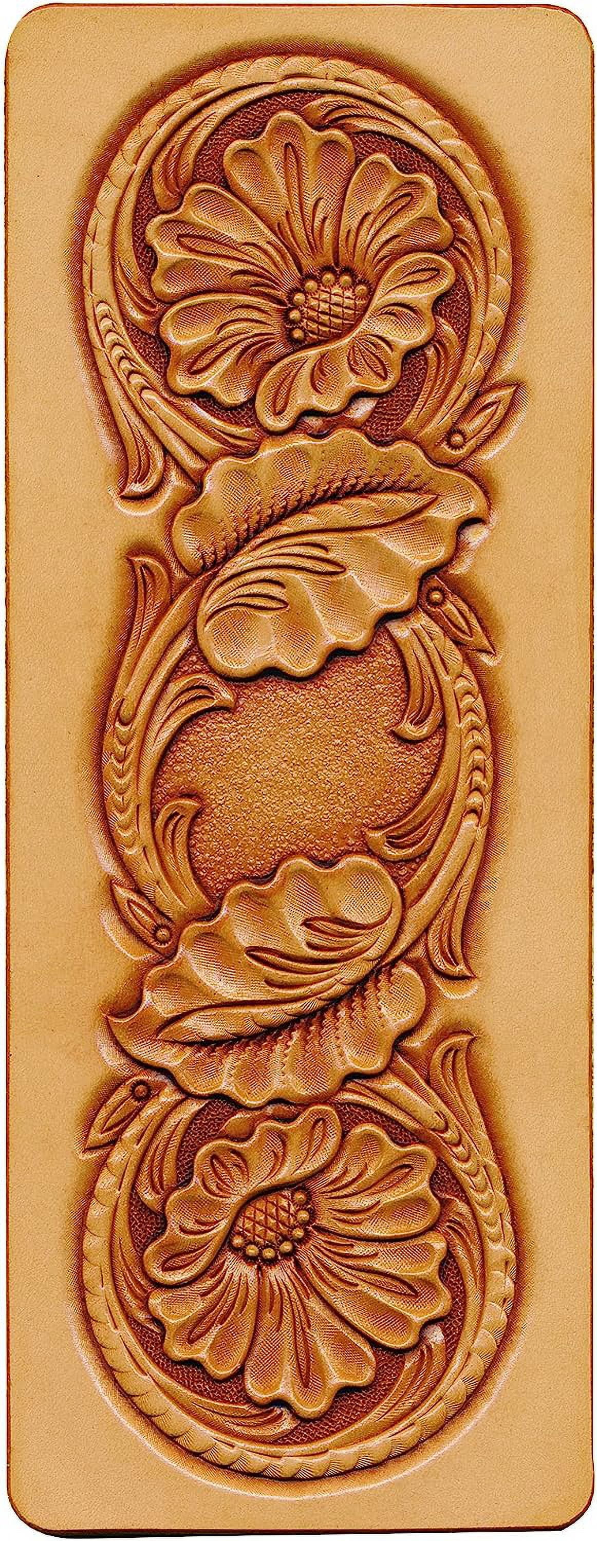 Realeather Leather Stamps Tool Set for Leather Crafting, 10 Stamping Tools, Sheridan Style Stamp Set I - Western Classic Style Tooling