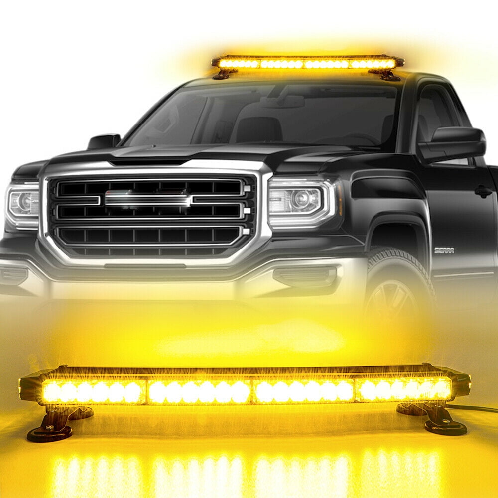 54LED Emergency Traffic Advisor Double Side Warning Strobe Light Bar-Amber/White 54LED Emergency Traffic Advisor Double Side Warning Strobe Light Bar-Amber/White