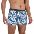 thumbnail image 4 of Salouo Blue Shells Print Men's Boxer Briefs,Breathable Underwear Elastic Waistband Briefs for Men -Small, 4 of 8