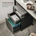 VASAGLE File Mobile Filing with Wheels 2 Drawers Open