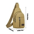 thumbnail image 3 of YSGFHGJW Unisex Canvas Chest Bag - Outdoor Sling Crossbody with Multiple Pockets, Large Capacity, Adjustable Strap, Heavy Duty Zipper for Hiking & Daily Commuting, 3 of 6